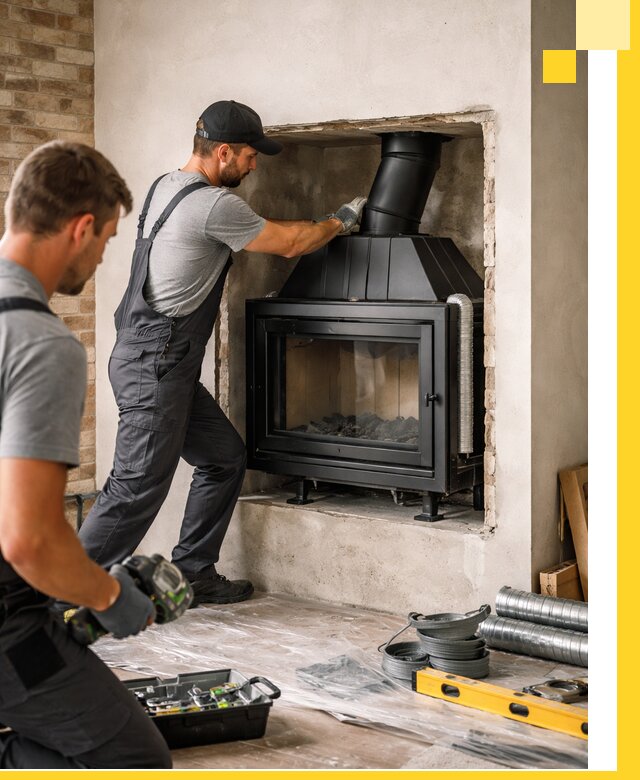 Установка каминных топок в Алексеевке: монтаж, подключение