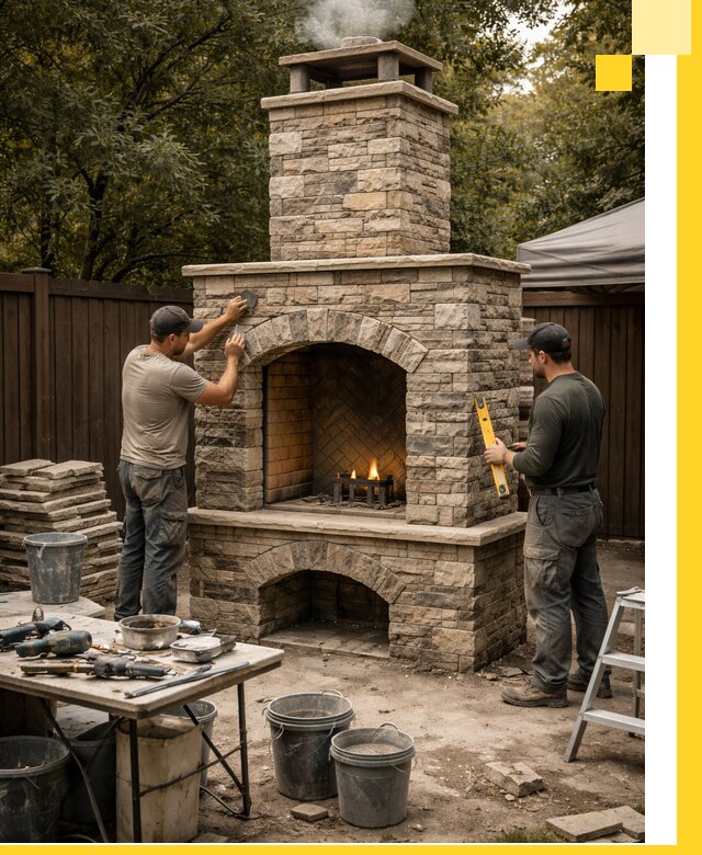 Проектирование и установка уличных каминов в Алексеевке