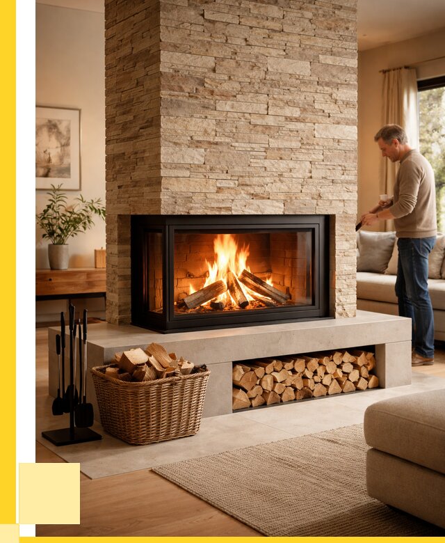 Дровяной камин под ключ в Алексеевке от 202480 р. | ЭриданЛкв