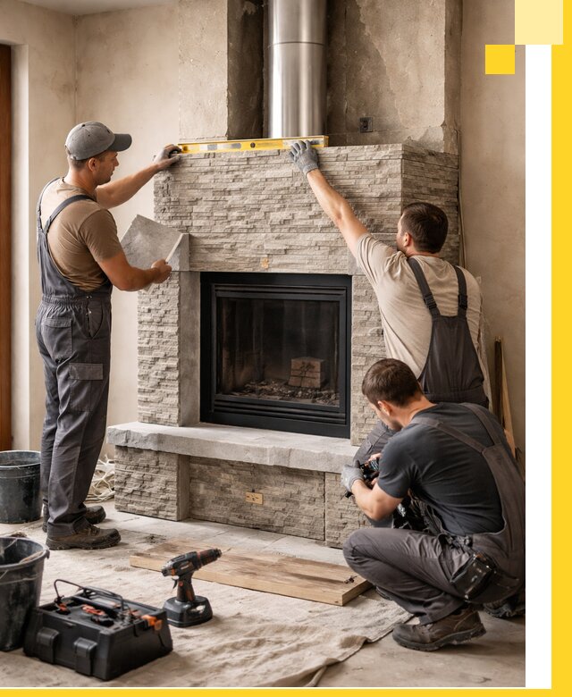 Профессиональный монтаж каминов под ключ в Алексеевке для дома