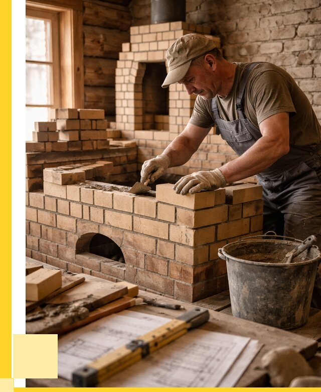 Кладка печей из кирпича в Алексеевке цены от 30372 р. - ЭриданЛкв