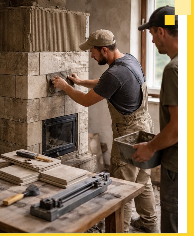 Профессиональная облицовка печей в Алексеевке: керамика и камень