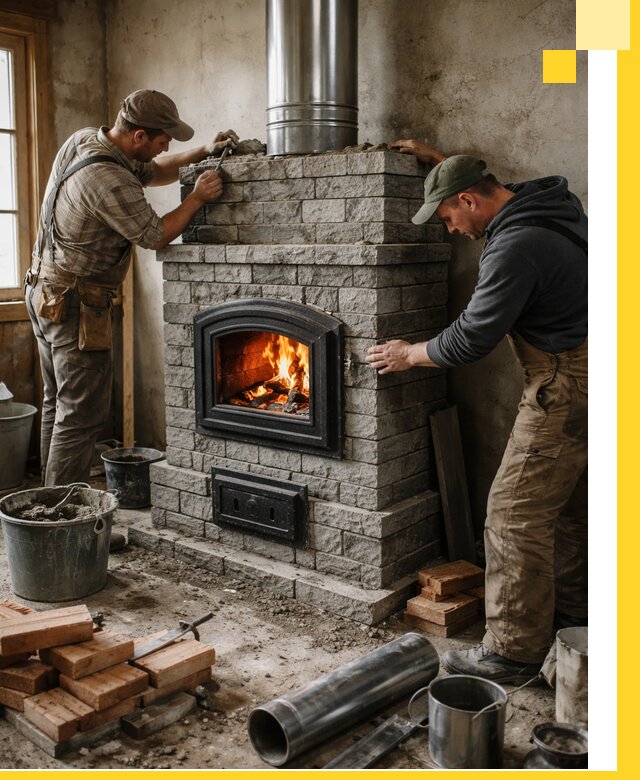 Производство, поставка и монтаж дровяных печей в Алексеевке