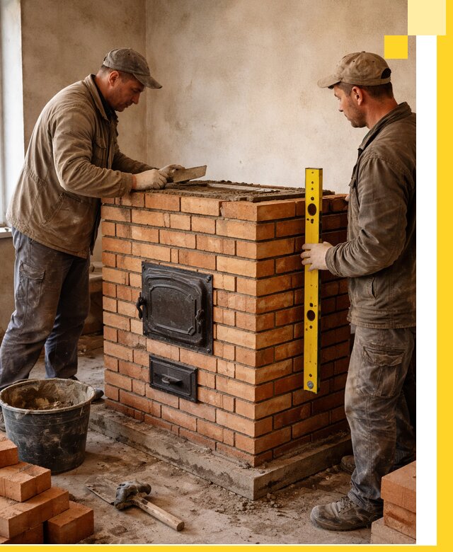 Отопительные печи под ключ в Алексеевке, установка и сборка