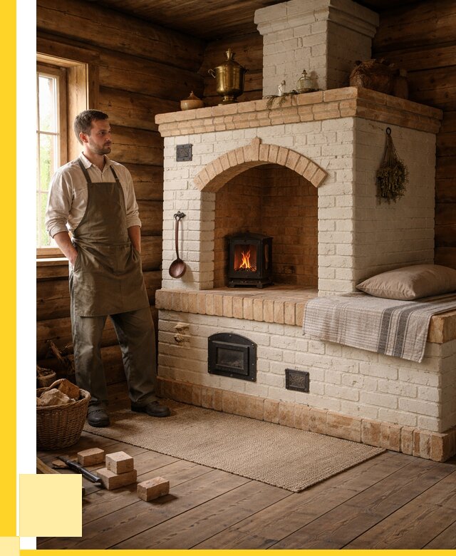 Русские печи с лежанкой под ключ в Алексеевке от 151860 р. ЭриданЛкв