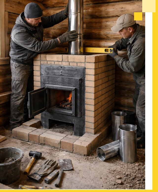 Проектирование, изготовление и установка банных печей в Алексеевке