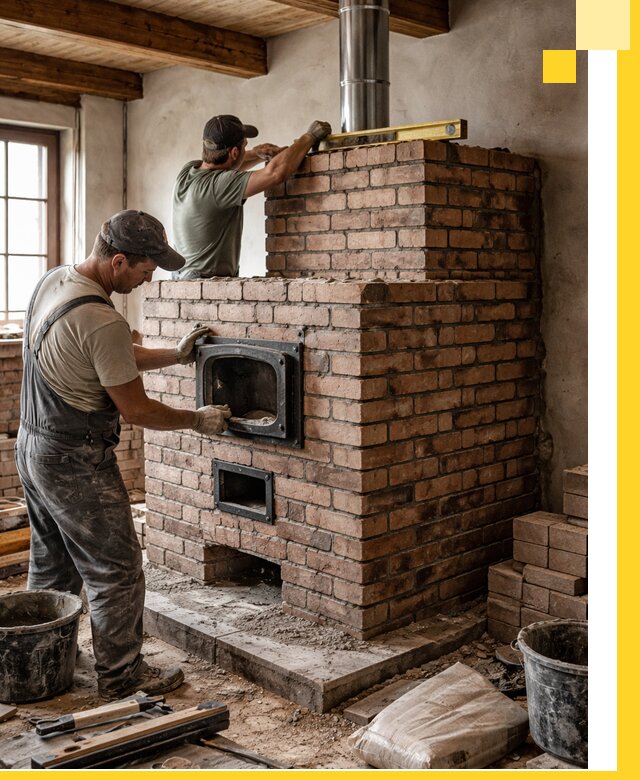 Печи для загородного дома под ключ в Алексеевке — монтаж и сервис