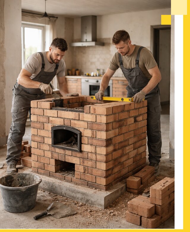 Установка и монтаж печей в частном доме в Алексеевке под ключ