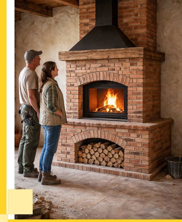 Печи камины из кирпича в Алексеевке от 121488 р. | ЭриданЛкв