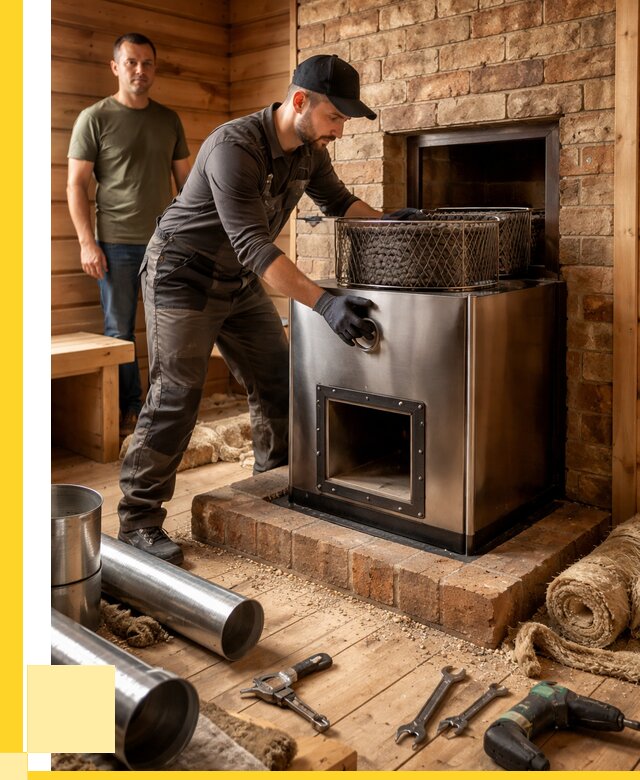 Монтаж банных печей под ключ в Алексеевке от 18223 р., ЭриданЛкв