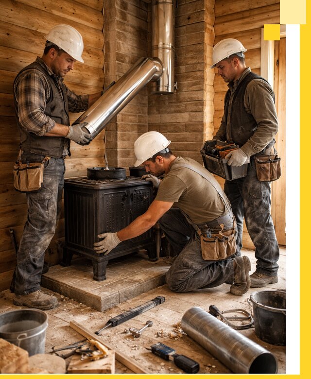 Профессиональный монтаж банных печей и дымоходов в Алексеевке