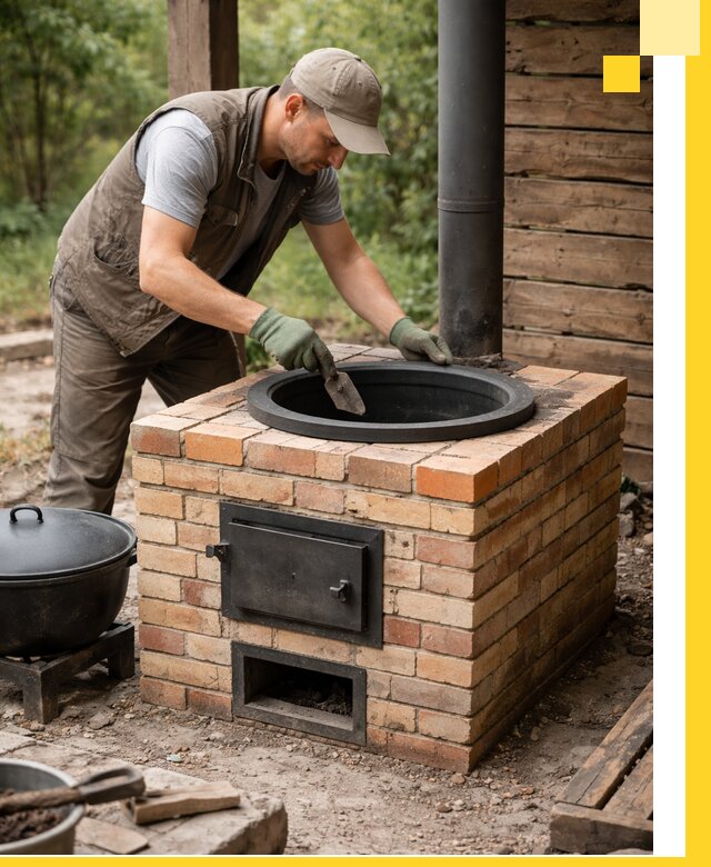 Изготовление и установка печей для казана в Алексеевке под ключ