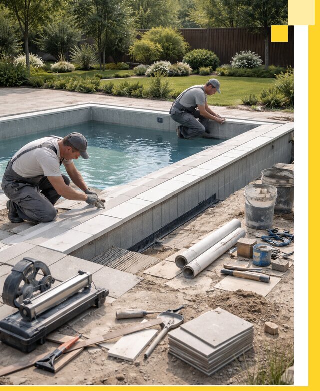 Строительство открытых бассейнов под ключ в Алексеевке профессионально