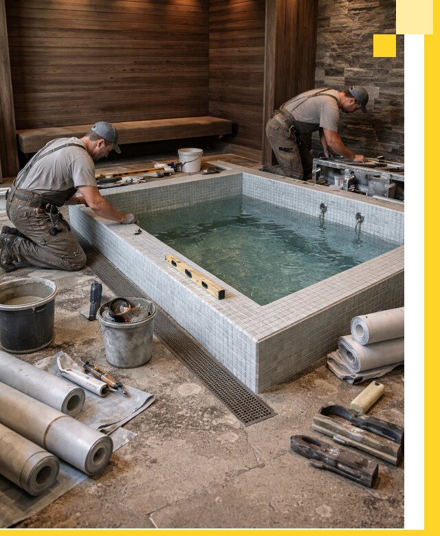 Установка и строительство бассейнов для сауны в Алексеевке