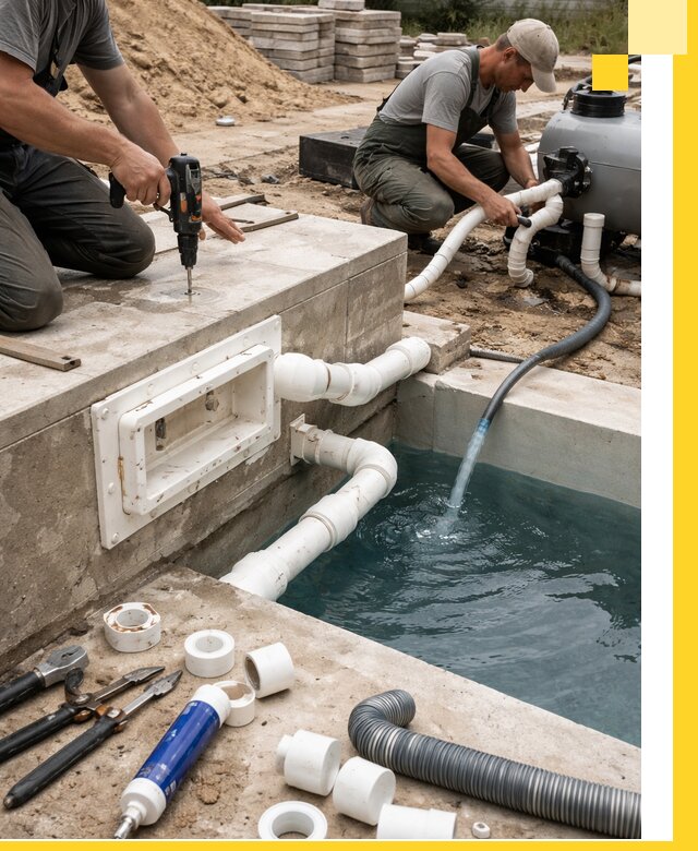 Строительство скиммерных бассейнов под ключ в Алексеевке