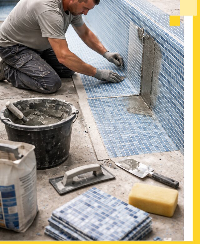 Укладка и ремонт мозаики для бассейнов под ключ в Алексеевке