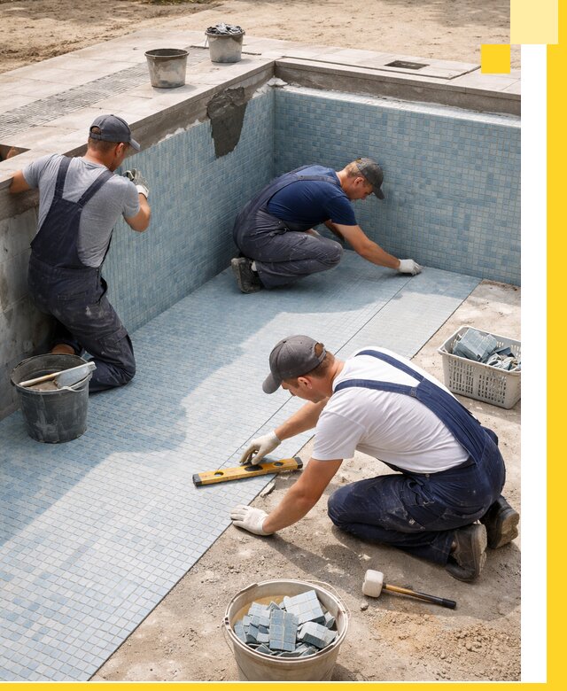 Укладка и установка плитки для бассейнов под ключ в Алексеевке