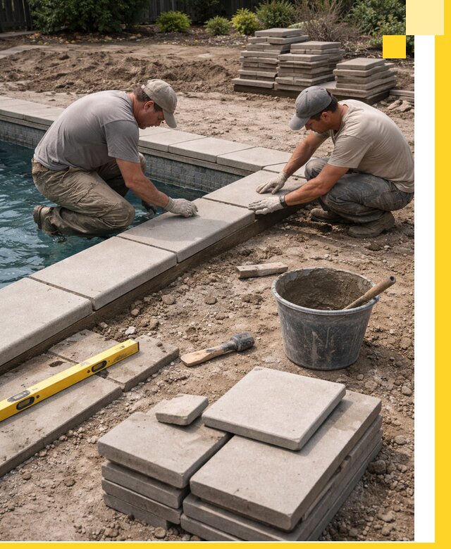 Установка и изготовление копингового камня для бассейнов в Алексеевке