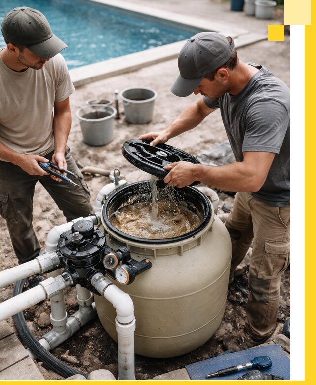 Установка и обслуживание песочных фильтров для бассейнов в Алексеевке