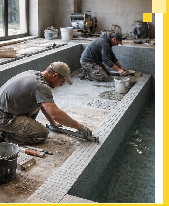 Строительство бассейна в частном доме в Алексеевке под ключ