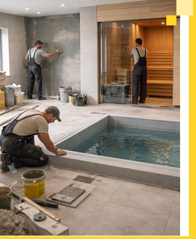 Проектирование и строительство сауны с бассейном в Алексеевке