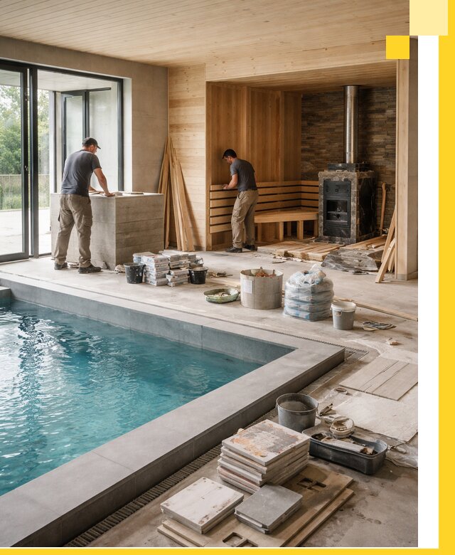 Проектирование и строительство бань с бассейном в Алексеевке