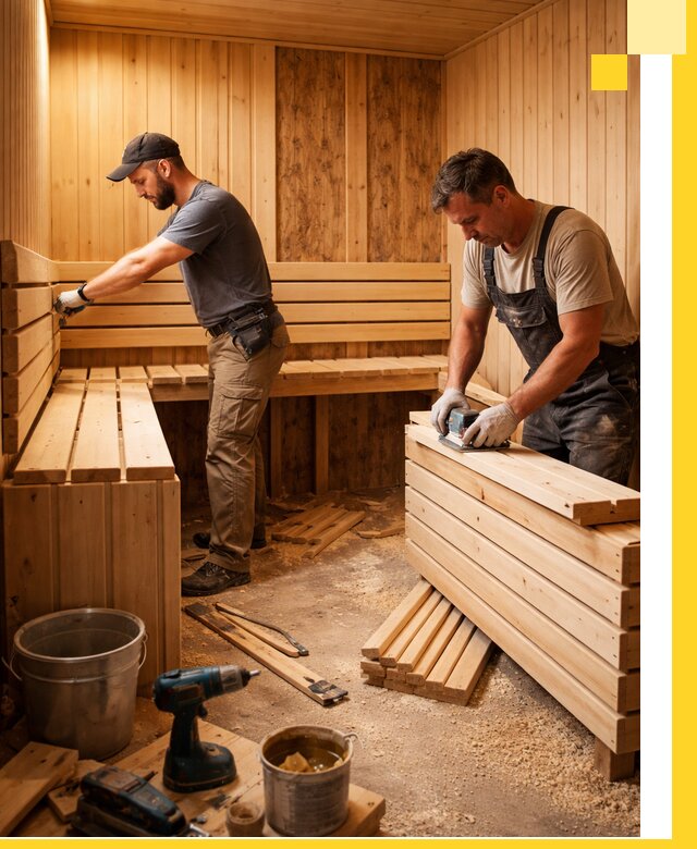 Профессиональный комплексный ремонт саун под ключ в Алексеевке