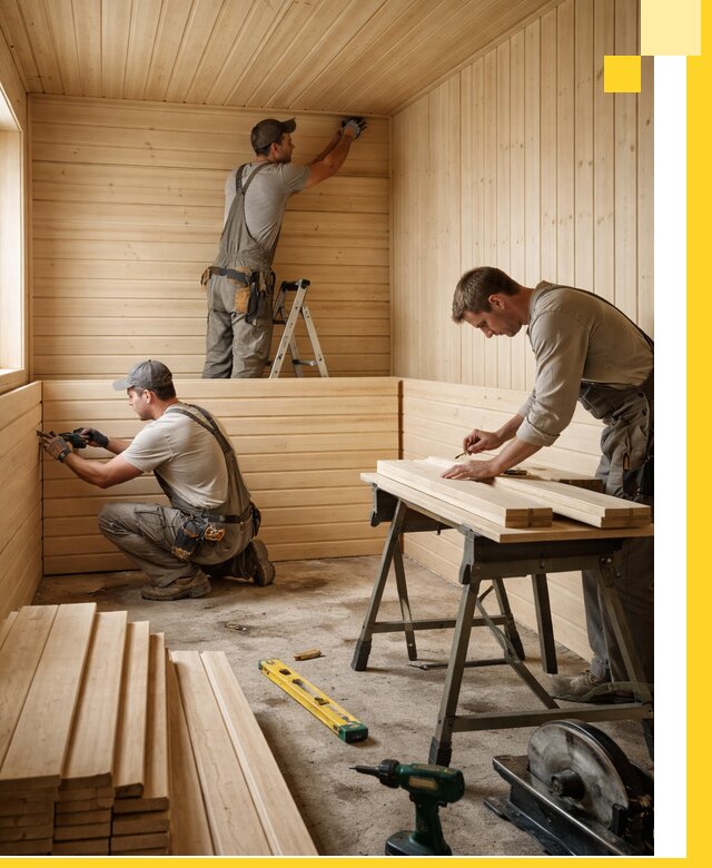 Обшивка саун в Алексеевке из натуральной древесины под ключ