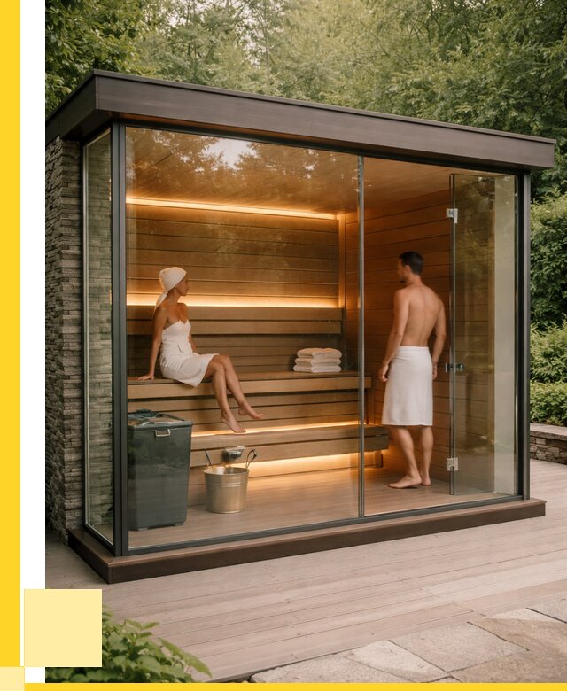 Сауна стеклянная и двери для сауны в Алексеевке от 253100 р. | ЭриданЛкв