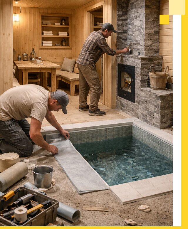 Строительство бань с комнатой отдыха под ключ в Алексеевке