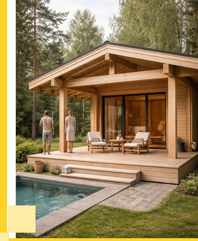 Бани с террасой под ключ в Алексеевке от 607440 р. | ЭриданЛкв