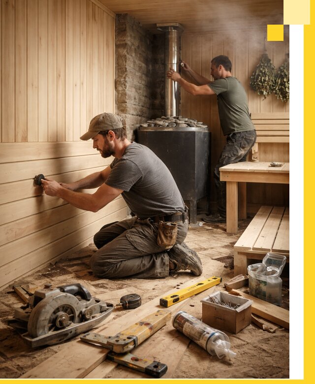 Полное строительство и оснащение парных под ключ в Алексеевке