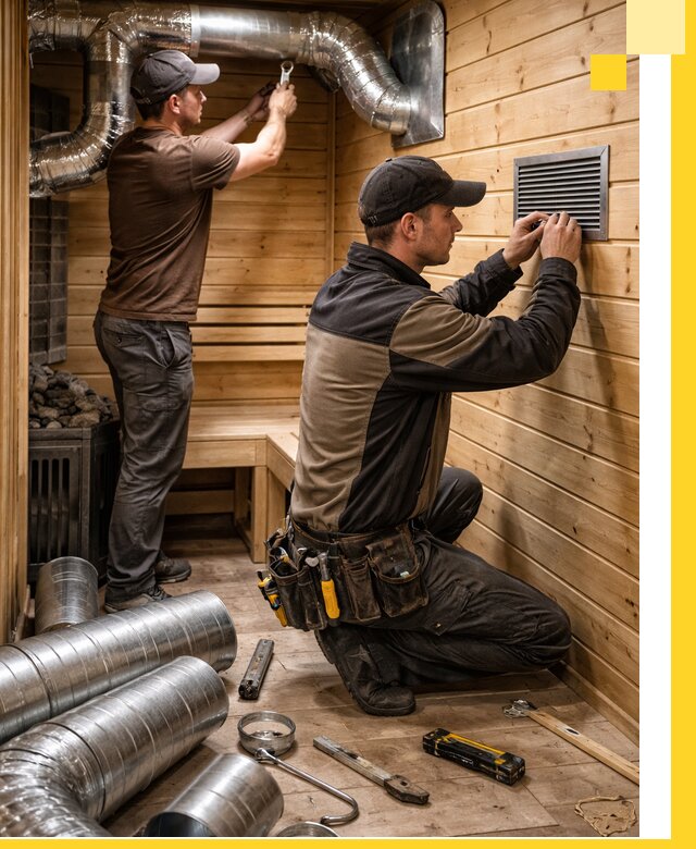 Проектирование и монтаж вентиляции бани в Алексеевке под ключ