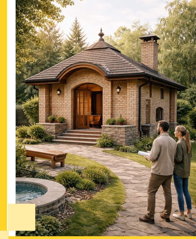 Проект кирпичной бани в Алексеевке от 30372 р. | ЭриданЛкв