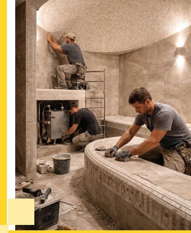 Монтаж хамамов под ключ в Алексеевке от 253100 р. ЭриданЛкв