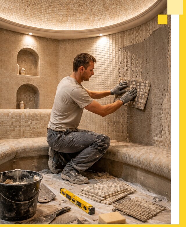 Устройство и монтаж домашнего хамама под ключ в Алексеевке