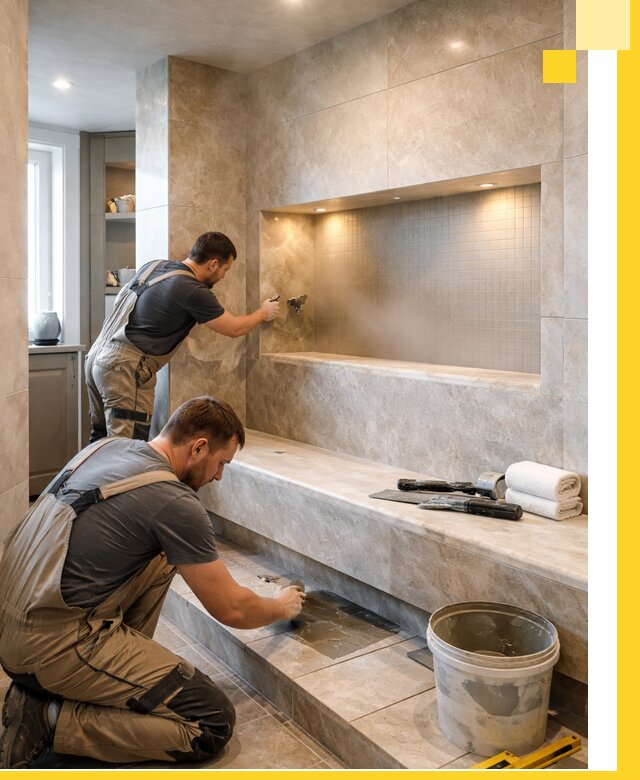 Профессиональное строительство хамама в квартире в Алексеевке