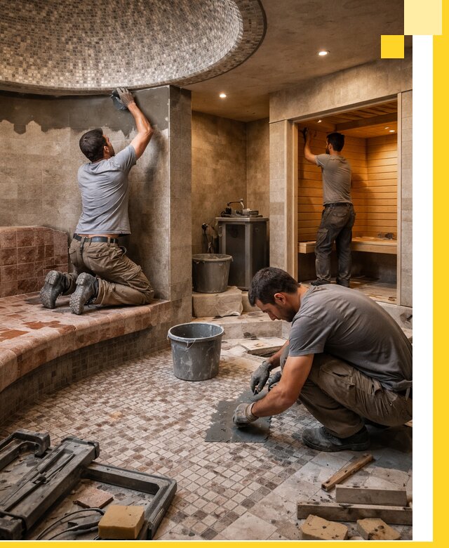 Проект и строительство хамама бани и сауны под ключ в Алексеевке